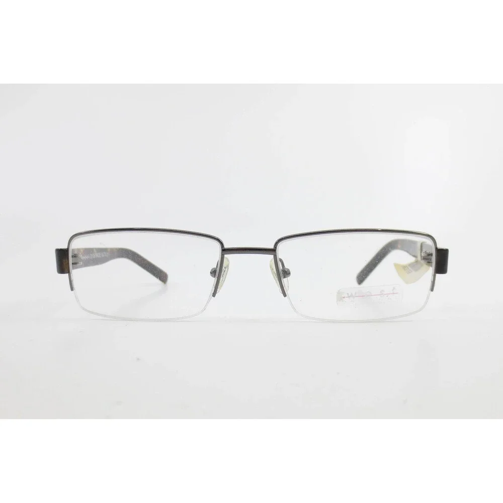 West C3 Continental Sales Co Eyeglasses Tortoise Gunmetal Rectangular 53-18-135
